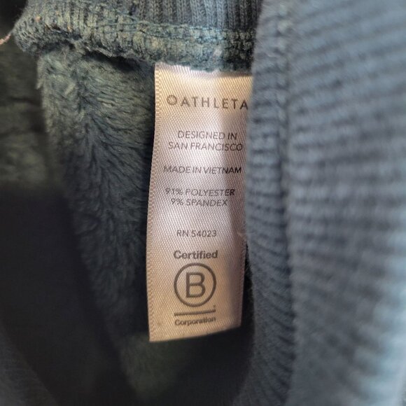Athleta Women's XXS Double Cozy Karma Jogger Green Fleece Lined Pull On - Picture 5 of 6